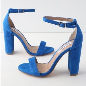 Steve Madden Blue Suede Block Heels